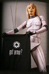 stormtrooper bodypainting with Got Armor T-shirt