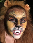 Lioness face painting for Halloween party